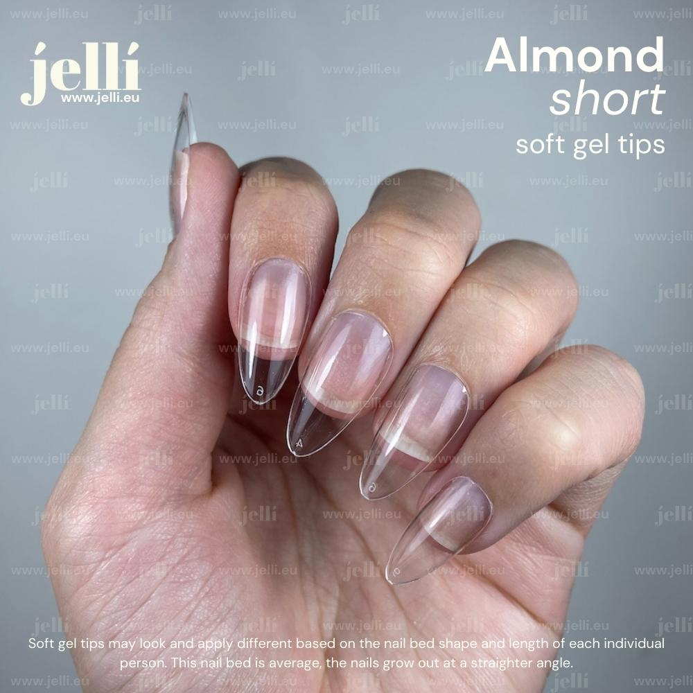 jellí - short almond soft gel tips