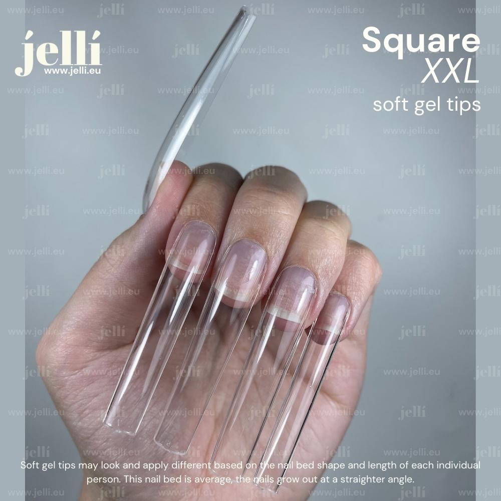 jellí - xxl square soft gel tips