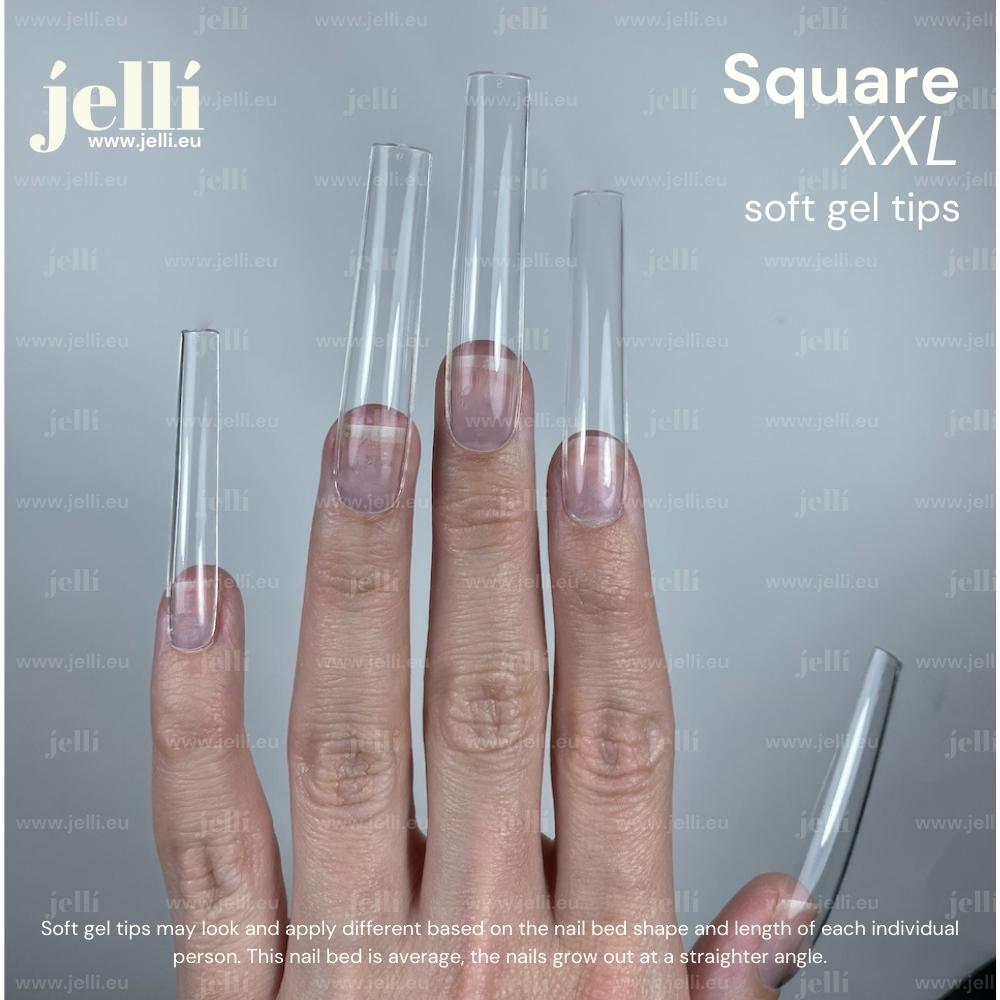 jellí - xxl square soft gel tips