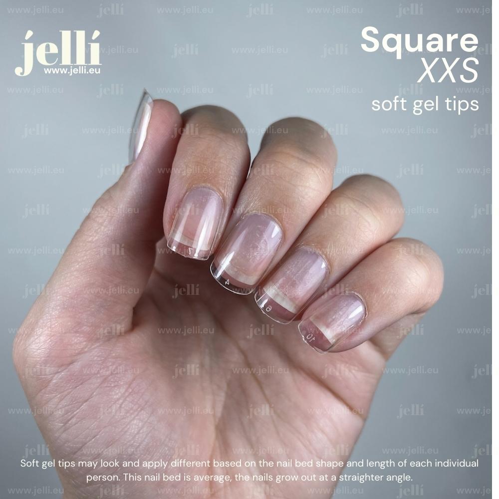 jellí - xxs square soft gel tips