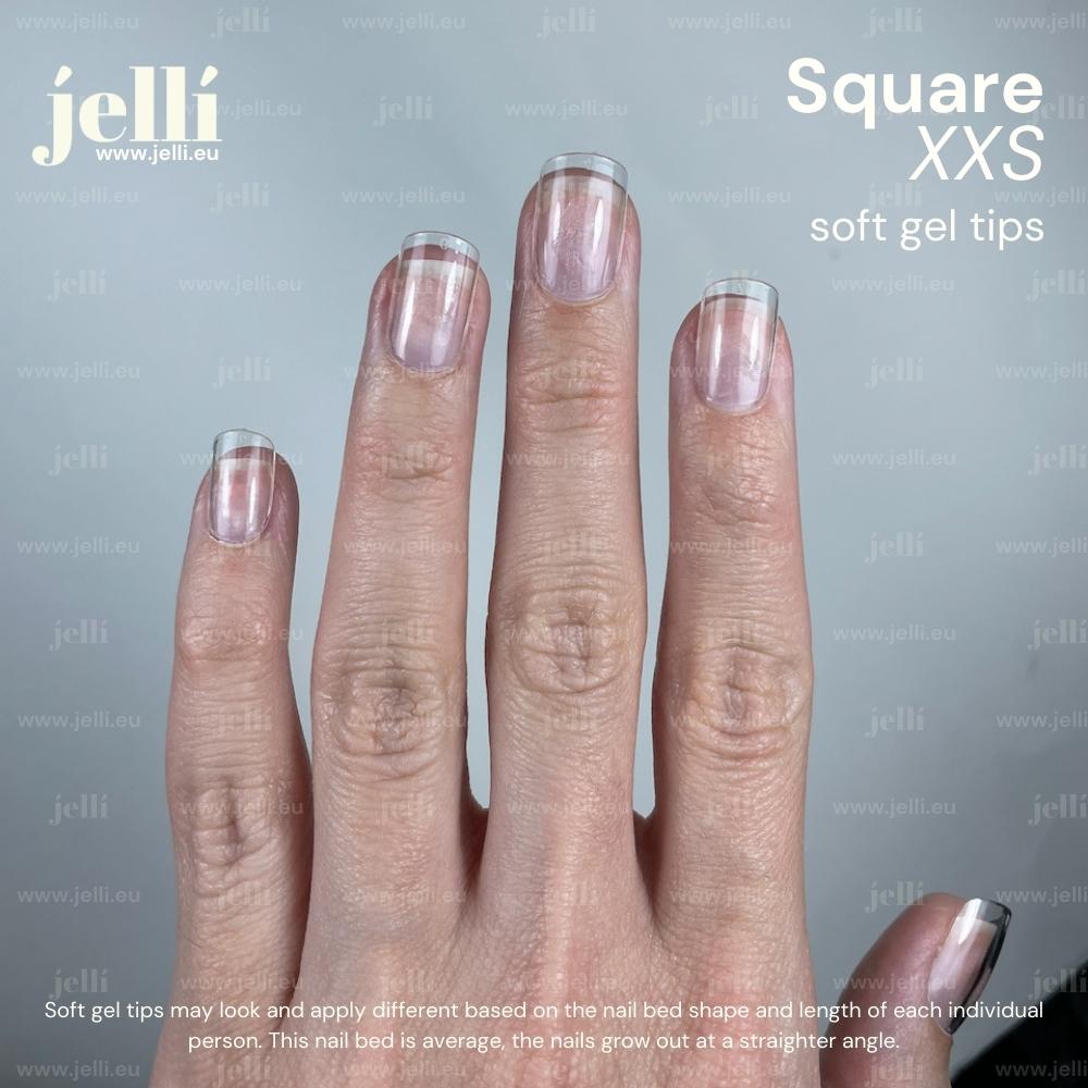 jellí - xxs square soft gel tips