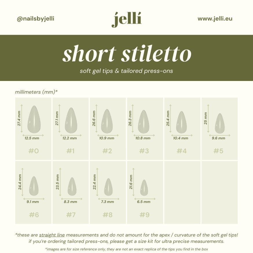 ⚠️‼️ PREORDER ‼️⚠️ jellí - short stiletto soft gel tips