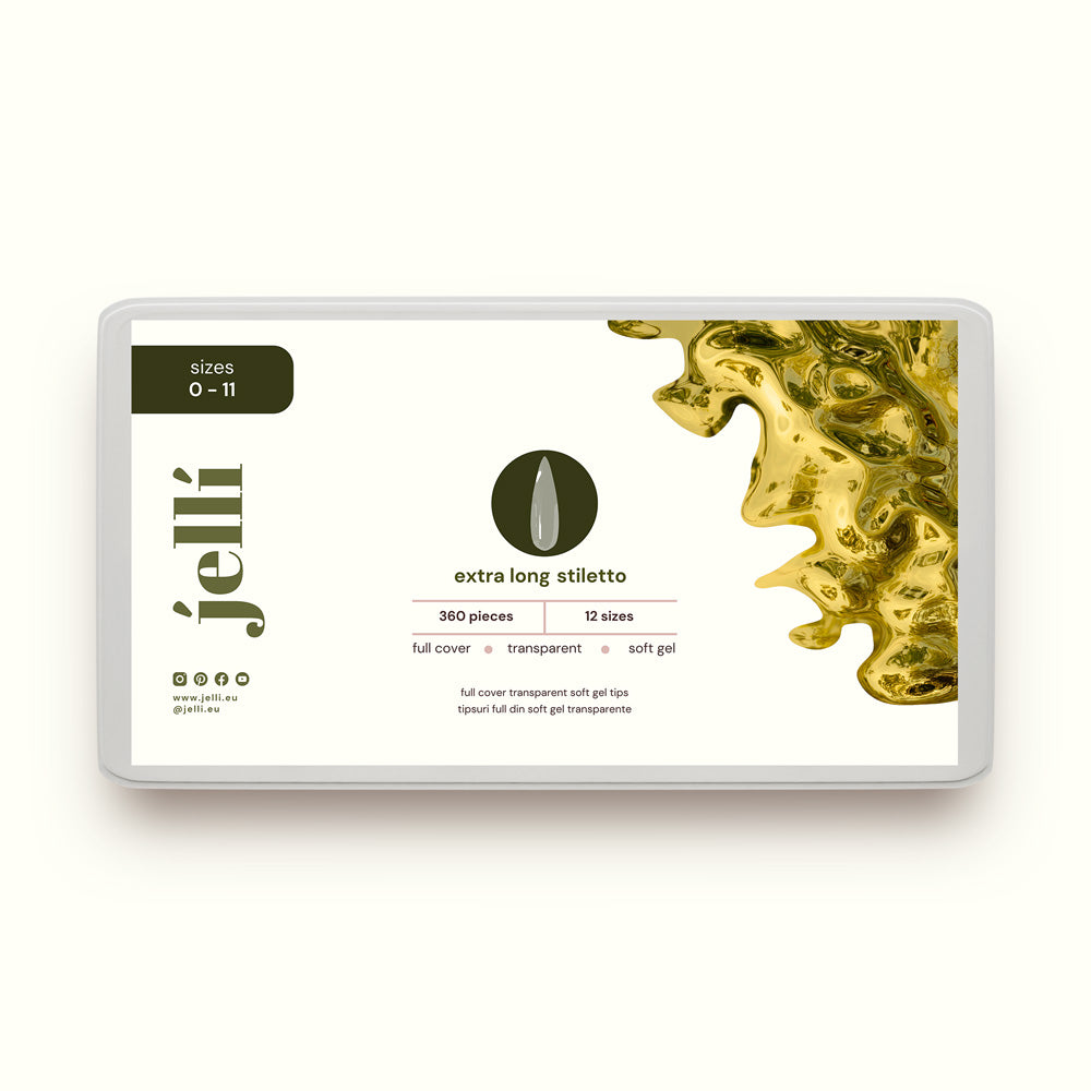 jellí - stiletto extra lung soft gel tips
