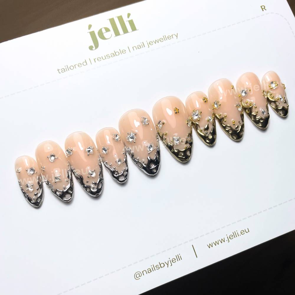 melting jewels - set de unghii press-on custom de lux