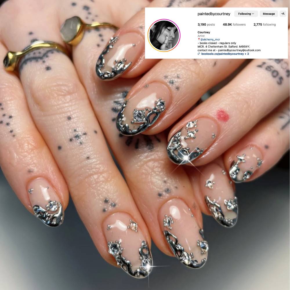 melting jewels - set de unghii press-on custom de lux