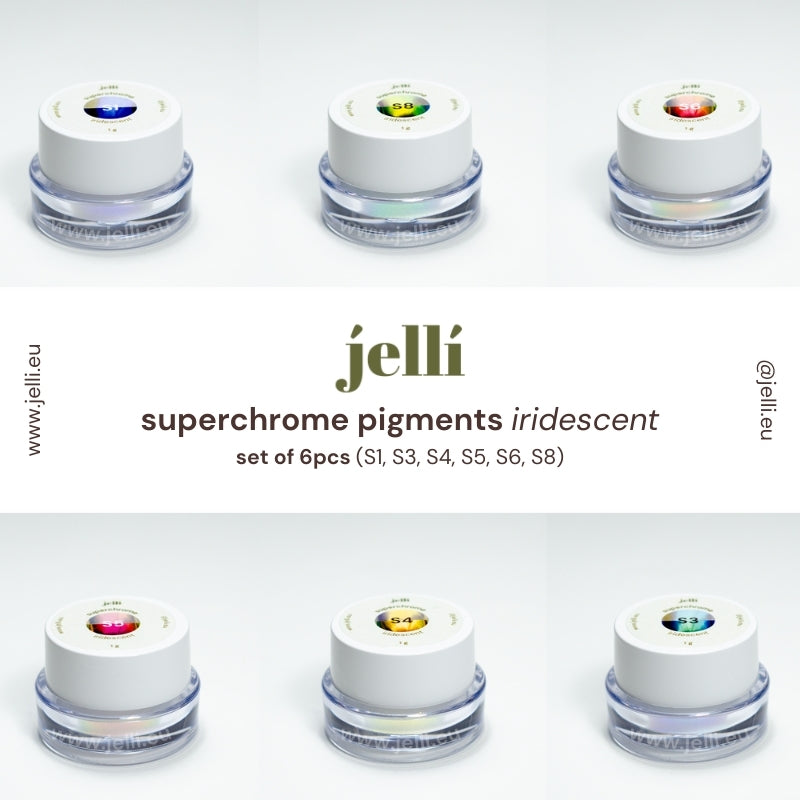 superchrome iridescent pigment pudră (set 6buc)