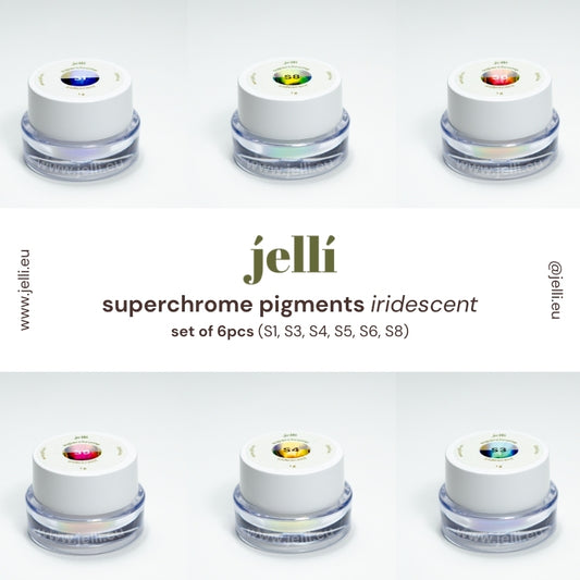 superchrome iridescent pigment pudră (set 6buc)