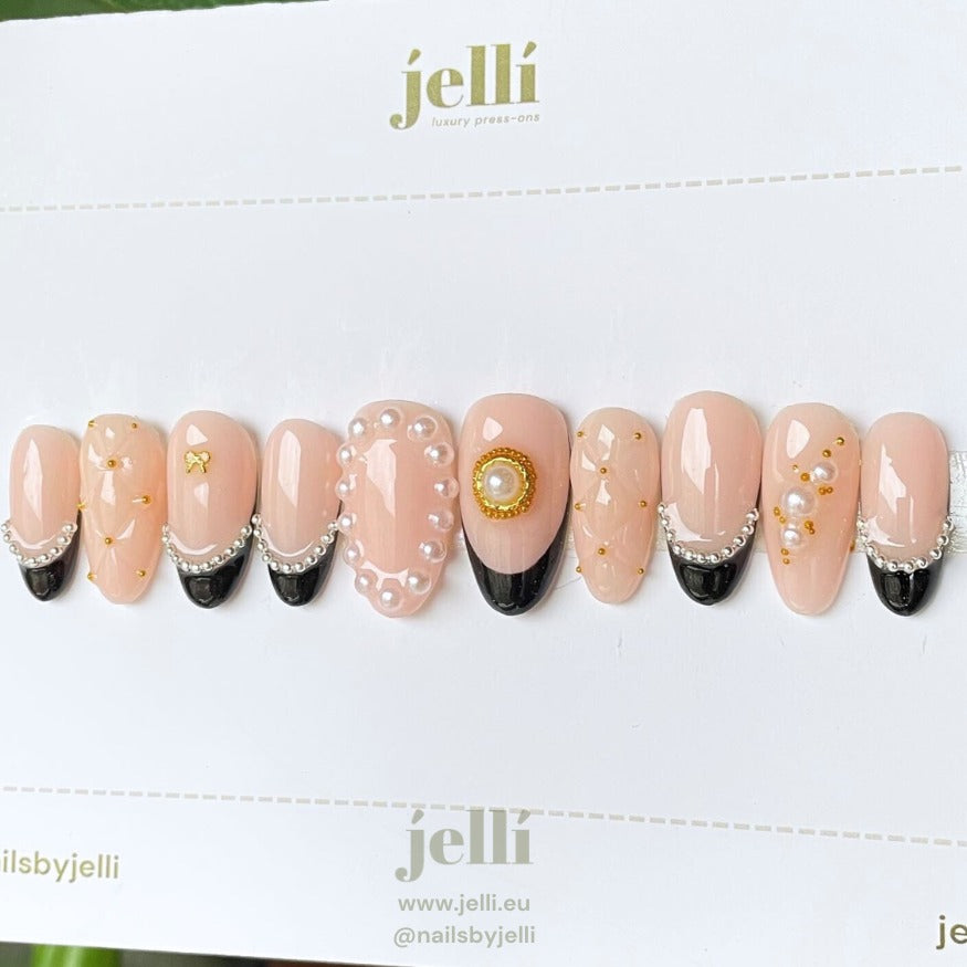 chanel - set de unghii press-on custom de lux