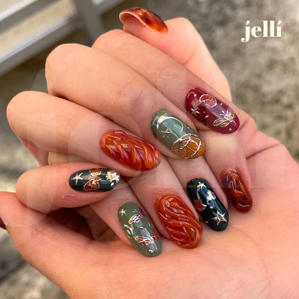 jellí liquid shadow 3D chrome base UV/LED x HASHEMI ARIANA