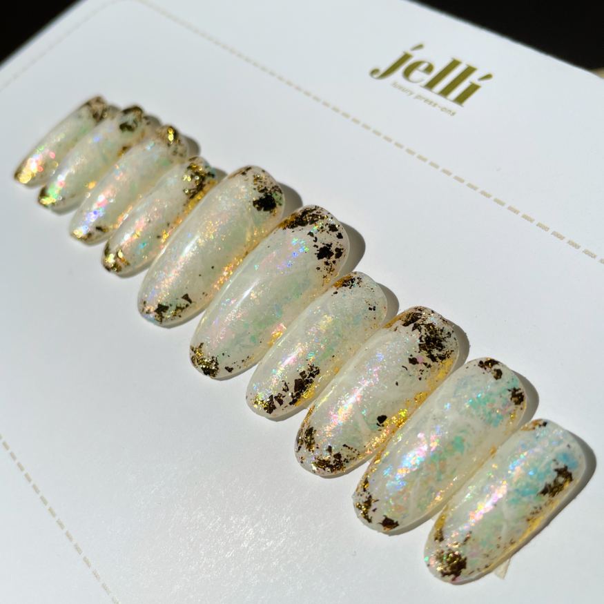 opal - custom luxury press-on nails set
