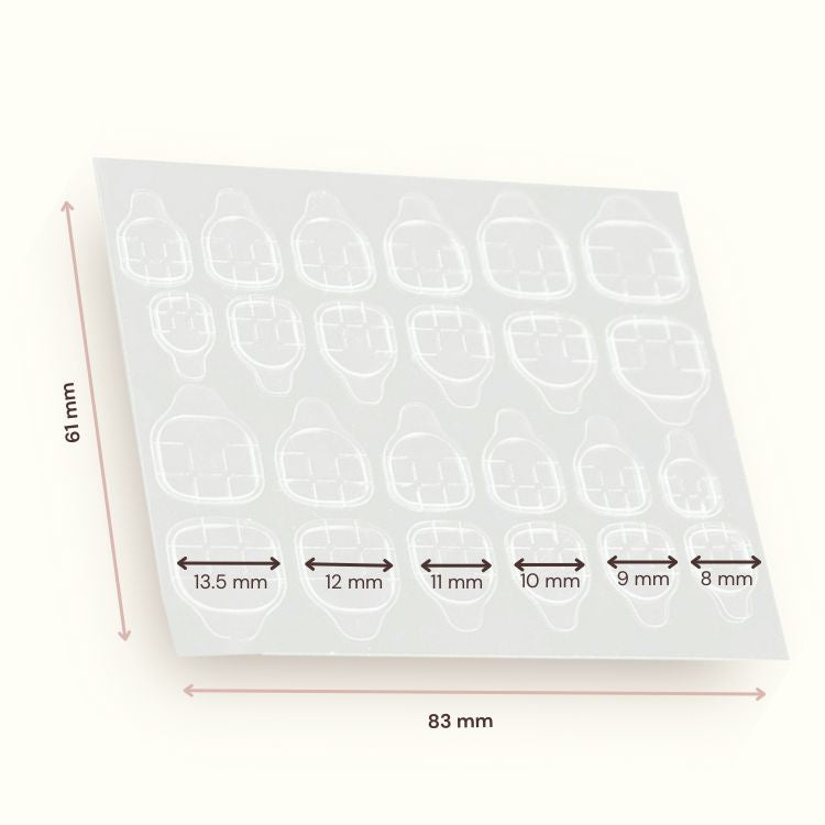 S/M adeziv dublu puternic sticky tabs pentru unghii press-on (pachet set)
