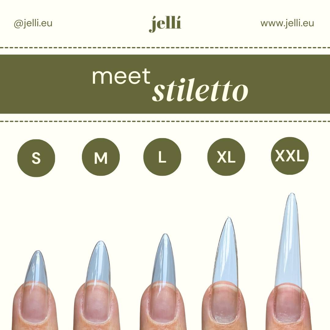 jellí - stiletto extra lung soft gel tips