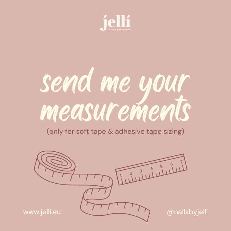 tape measurements for custom luxury press-on nails