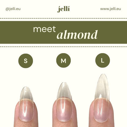 jellí - short almond soft gel tips