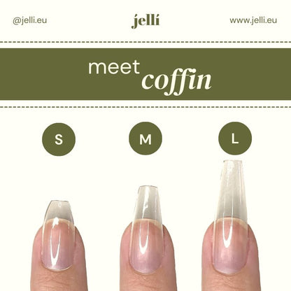 jellí - medium coffin soft gel tips
