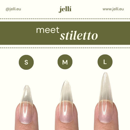 jellí - stiletto mediu soft gel tips