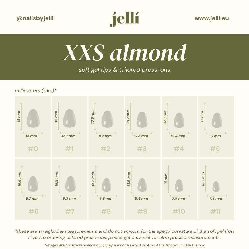 jelli - migdala xxs soft gel tips