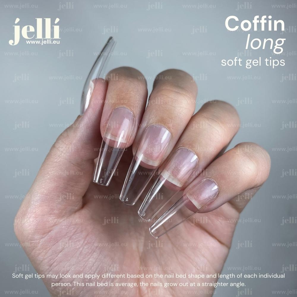 jellí - long coffin soft gel tips