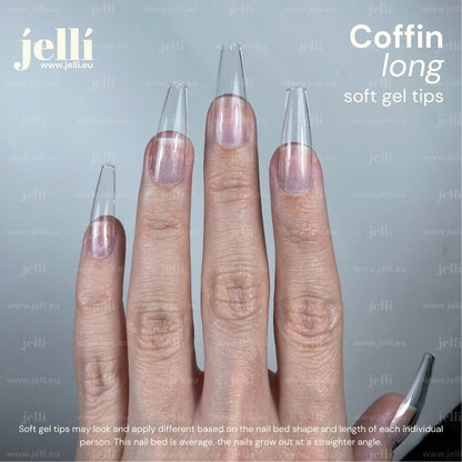 jellí - long coffin soft gel tips