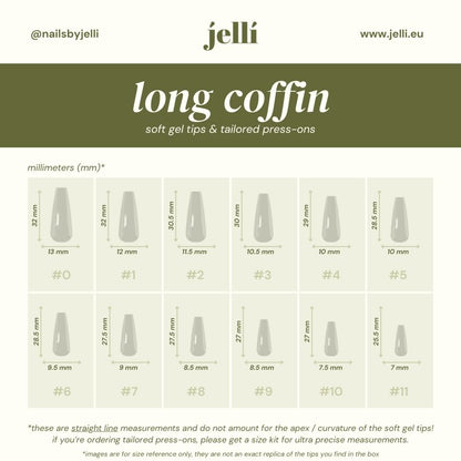 jellí - long coffin soft gel tips