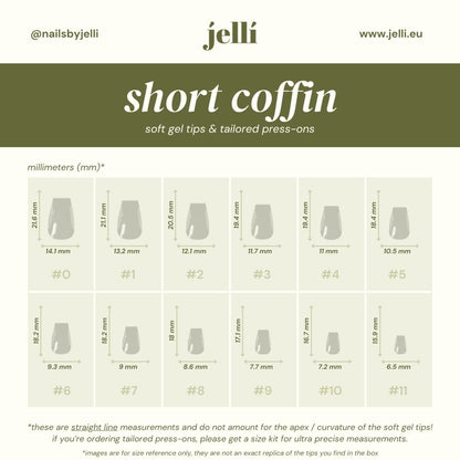 jellí - short coffin soft gel tips