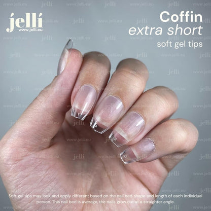 jellí - extra short coffin soft gel tips