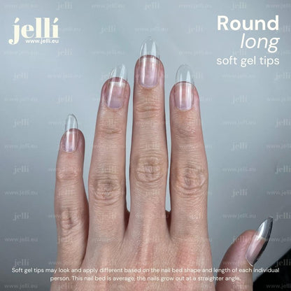 jellí - long round soft gel tips