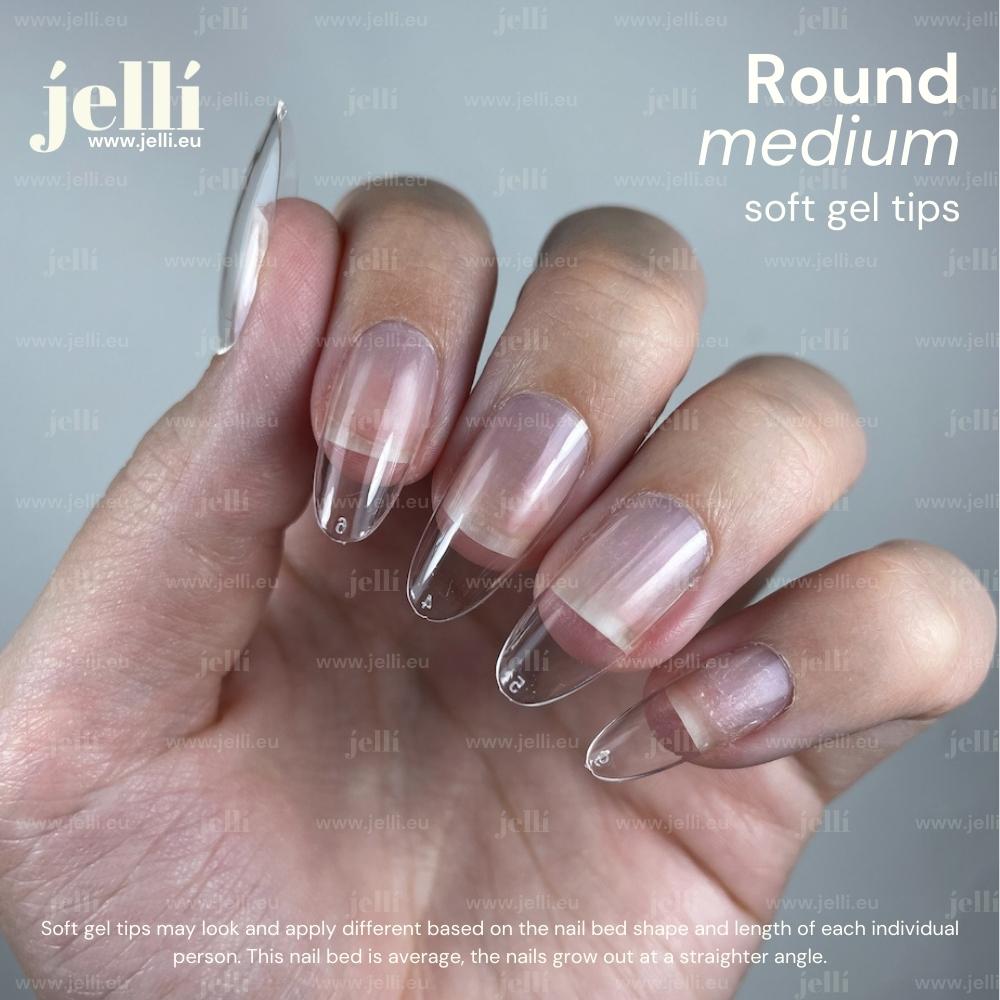 jellí - rotund mediu soft gel tips