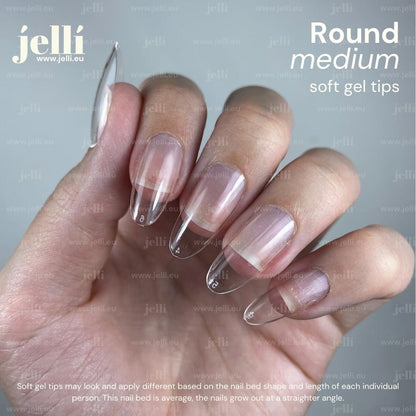 jellí - rotund mediu soft gel tips