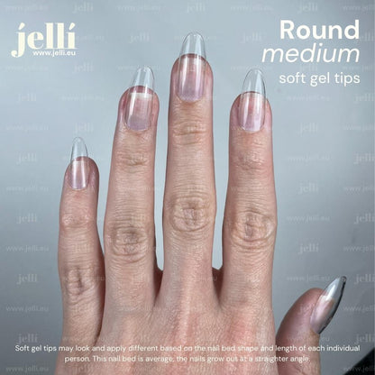 jellí - rotund mediu soft gel tips