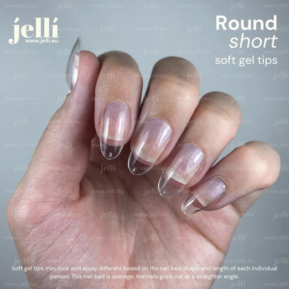 jellí - rotund scurt soft gel tips