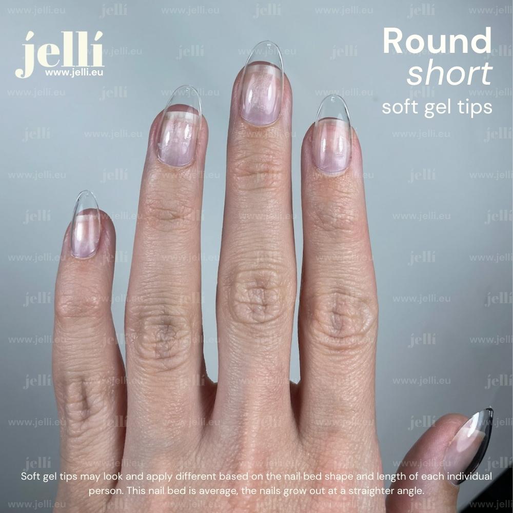 jellí - rotund scurt soft gel tips