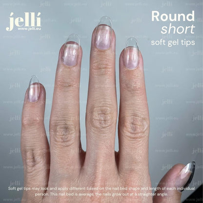 jellí - rotund scurt soft gel tips