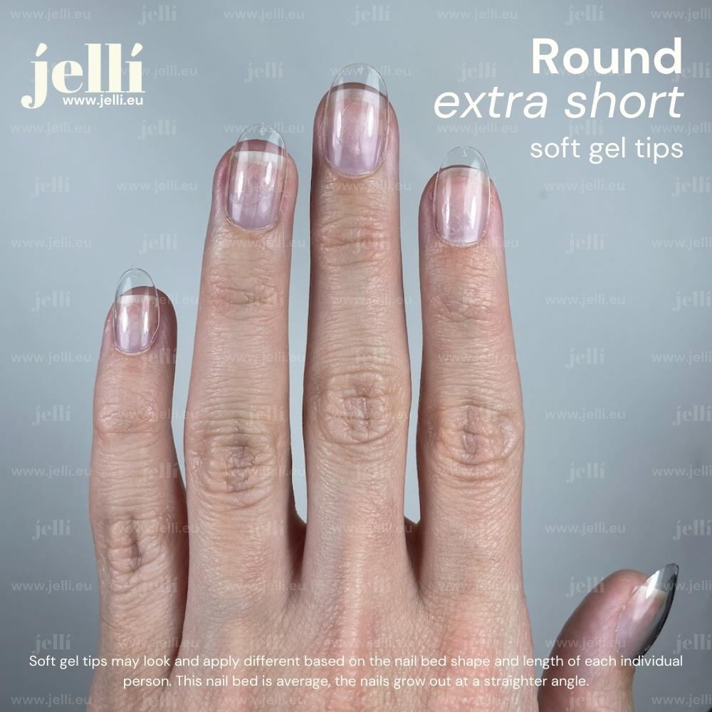 jellí - extra short round soft gel tips