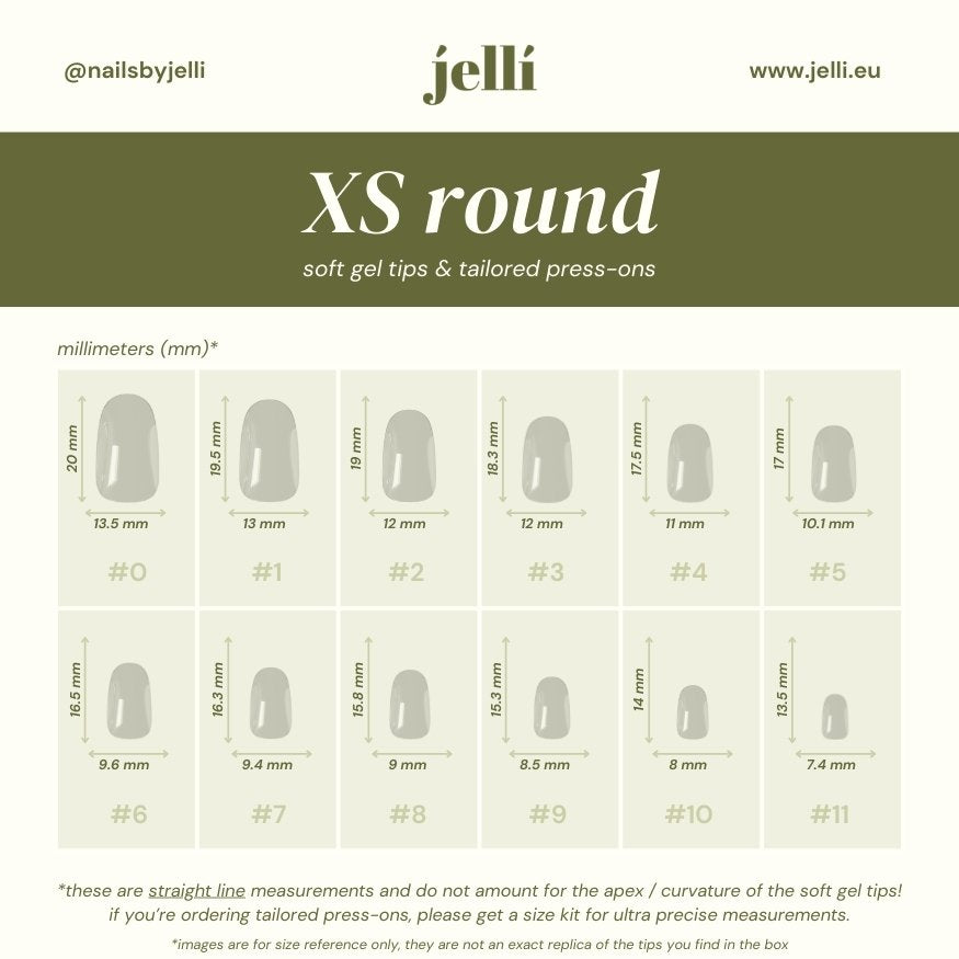 [PREORDER] jellí - extra short round soft gel tips