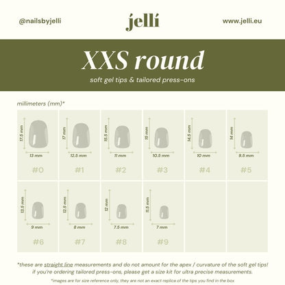jellí - xxs round soft gel tips