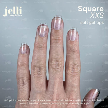 jellí - pătrat xxs soft gel tips