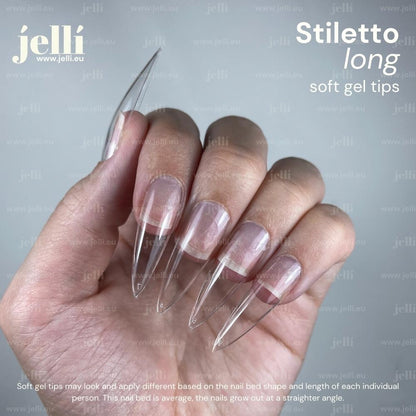 jellí - long stiletto soft gel tips