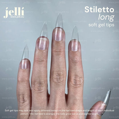 jellí - long stiletto soft gel tips