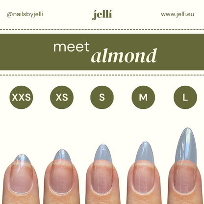 jellí - short almond soft gel tips