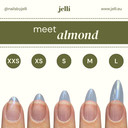 jellí - medium almond soft gel tips