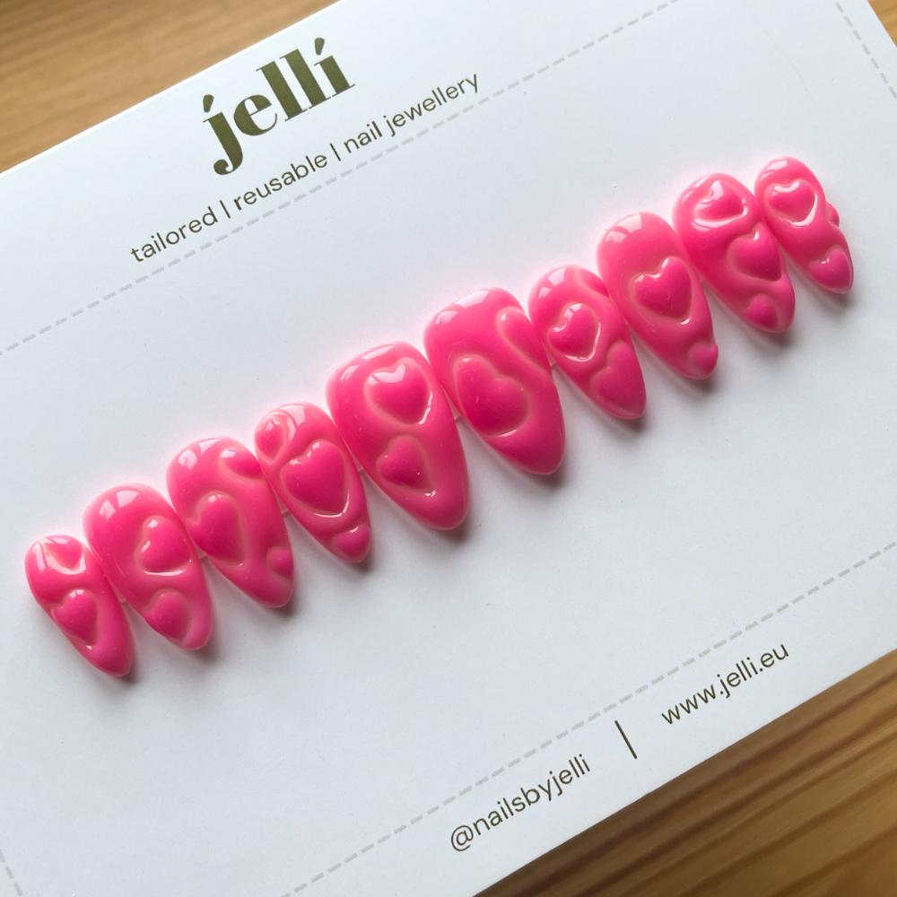 balloon hearts 🎈💕 - [Ari x jellí] custom luxury press-on nails set