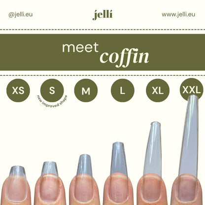 jellí - medium coffin soft gel tips