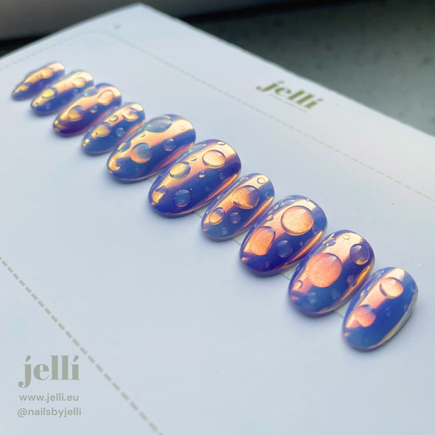 droplets - custom luxury press-on nails set