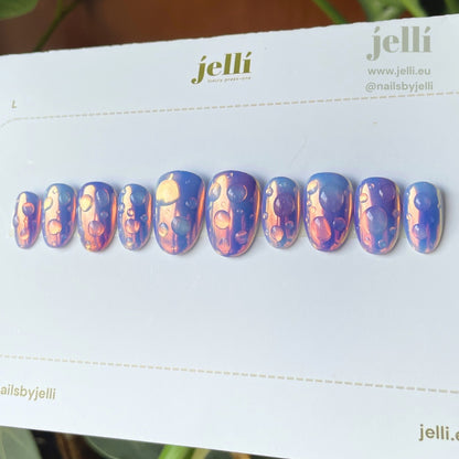 droplets - custom luxury press-on nails set