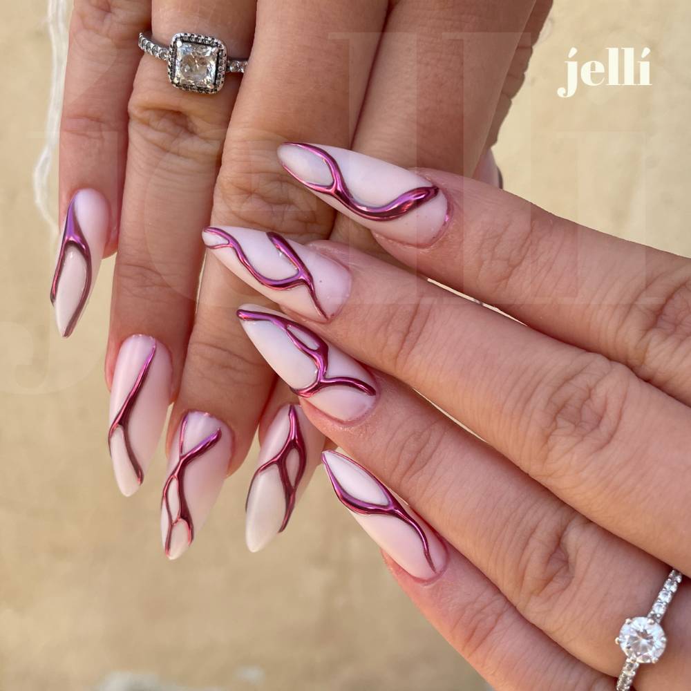 jellí liquid shadow 3D chrome base UV/LED x HASHEMI ARIANA