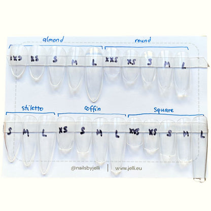 paletar forme tipsuri pentru set de unghii press-on custom de lux