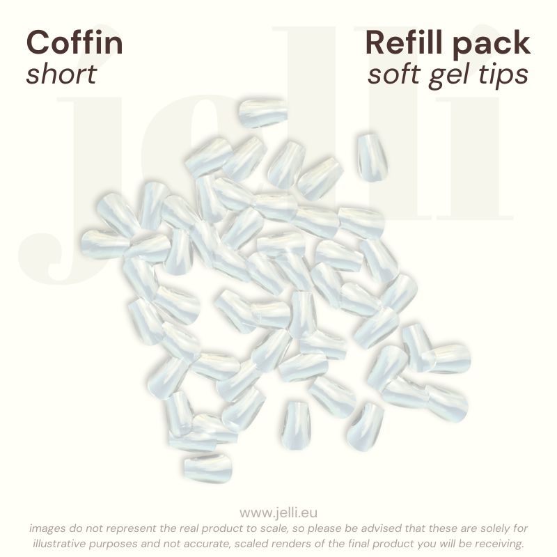 jellí - refill pack coffin S soft gel tips