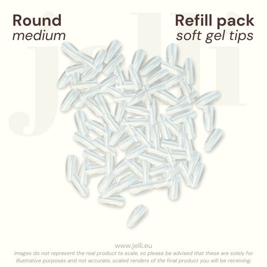 jellí - refill pack round M soft gel tips