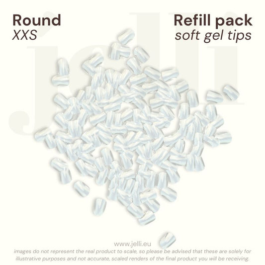 jellí - refill pack round XXS soft gel tips